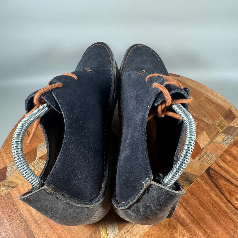 Clarks Artisan Janey June Blue Suede Lace Up Oxford Shoes Womens 7.5 26121914